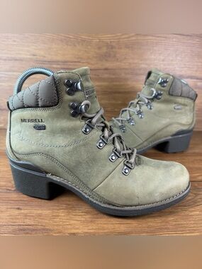 Merrell Chateau Waterproof Leather Boots  Lace Up Women’s Size 8 Shoes